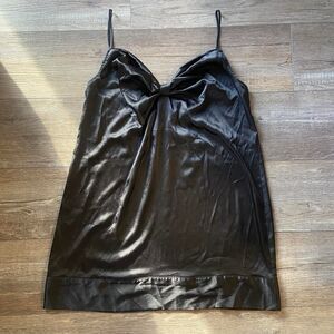Victoria’s Secret Black Slip Dress with Bow Detail
